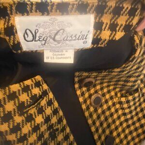Vintage Oleg Cassini Houndstooth Blazer